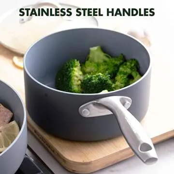 GreenPan Lima Hard Anodized 1QT & 2QT Saucepan Set