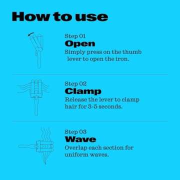 Trademark Beauty Three Barrel Hair Waver, Curling Iron, 1.25 Inch, Beach Waves, Adjustable Temperature Hair Curler, Babe Waves Jumbo - Pink