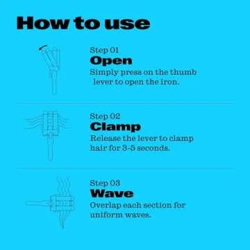 Trademark Beauty Three Barrel Hair Waver, Curling Iron, 1.25 Inch, Beach Waves, Adjustable Temperature Hair Curler, Babe Waves Jumbo - Pink