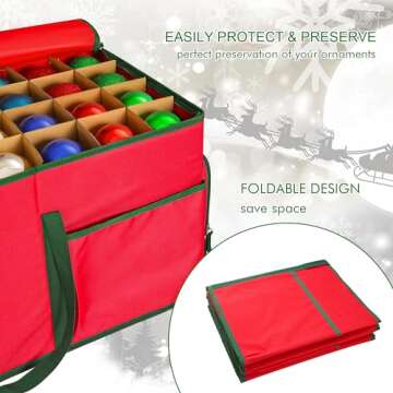 HYRIXDIRECT Christmas Ornament Storage Box for 160 Ornaments