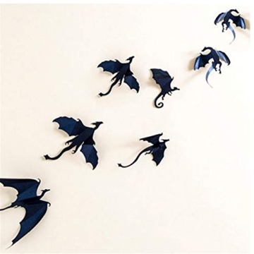 Mumaya 7pcs Wall Sticker 3D Dragon Wall Decal Dragon Wall Decal, Gothic Wall Stickers Party Decorati...