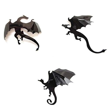 Mumaya 7pcs Wall Sticker 3D Dragon Wall Decal Dragon Wall Decal, Gothic Wall Stickers Party Decoration DIY Home Deco Halloween, Home, Window Decoration