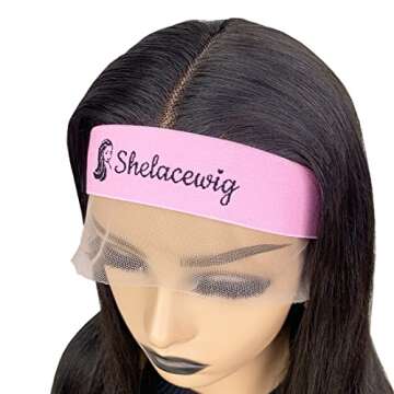 Wig Elastic Band, Edge Laying Band, Wig Band Edge Wrap to Lay Edges, Lace Melting Band for Sewing, Headband for Lace Front Wig, Wig Band with Adjustable Velcr, Wig Install Accessories Elastic Band