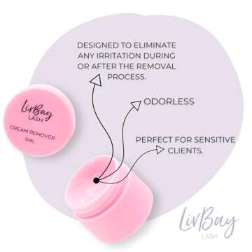 LivBay Lash - Lash Cream Remover | No Scent & Quick Eyelash Adhesive Removal and Dissolver for Sensi...