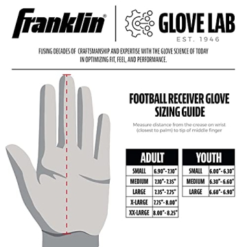 Ultra Grip Football Receiver Gloves by Franklin Sports