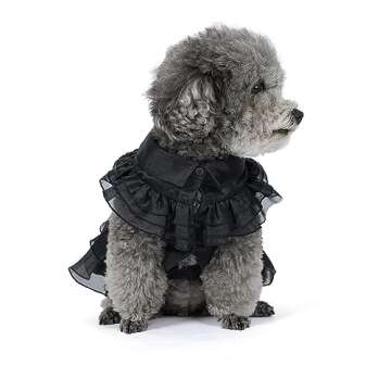 EOILFM Pet Dog Cat Wednesday Dress Addams Costume for Small Medium Dogs