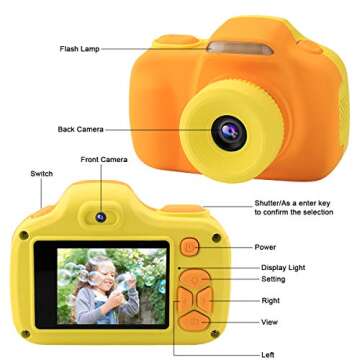 JOYTRIP Kids Camera, Selfie Digital Cameras Gifts for Boys Girls 3 4 5 6 7 8 9 yrs old, 12MP 1080P H...