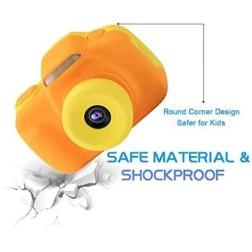 JOYTRIP Kids Camera, Selfie Digital Cameras Gifts for Boys Girls 3 4 5 6 7 8 9 yrs old, 12MP 1080P HD Video Camera with 32GB SD Card for Children, Shockproof Cameras with Flash for Christmas (Yellow)