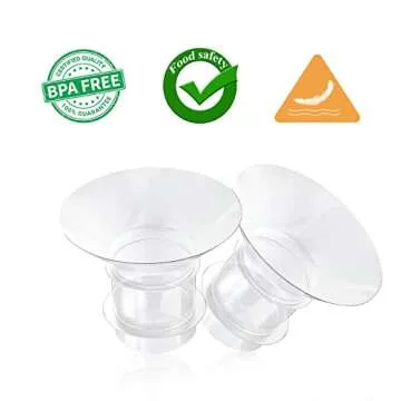 Loveishere 17mm Flange Inserts Compatible with Medela/TSRETE/Momcozy S9 S10 S12 Wearable Cups & Spectra S1 S2, 24mm Breast Pump Shields Reduce Nipple Tunnel Down to 17mm, 2pcs