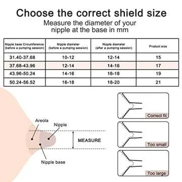 Loveishere 17mm Flange Inserts Compatible with Medela/TSRETE/Momcozy S9 S10 S12 Wearable Cups & Spectra S1 S2, 24mm Breast Pump Shields Reduce Nipple Tunnel Down to 17mm, 2pcs