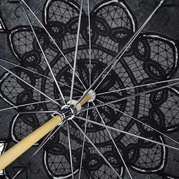 TopTie Vintage Pink Lace Parasol, Wedding Bridal Umbrella, Photograph Parasol, Party Decorations Supplies