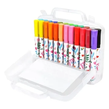 Amazon Basics Washable Markers for Kids - 24 Pack of Fine Tip Colors