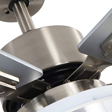 FINXIN 52" Brushed Nickel Ceiling Fan LED Light Remote