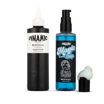 Dynamic Color Co. Black Tattoo Ink & Magic Revealing Soap Duo - 8oz