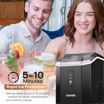 ICEPURE Nugget Ice Maker with WiFi, 33lbs Daily Production