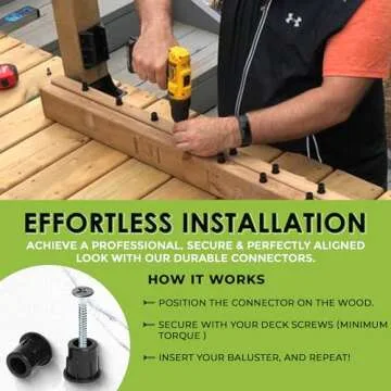 FENCE & DECK RITE Durable Baluster Connectors for Easy Installing