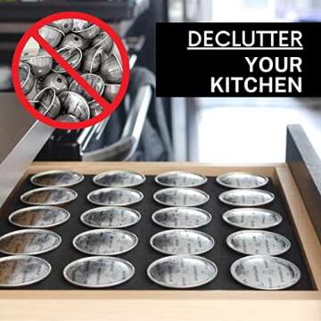 Coffee Pod Holder Compatible With Nespresso Vertuo Capsules (20 Slots) - Nespresso Vertuo Pod Holder - Nespresso Pods Holder Drawer Organizer - Nespresso Pod Storage for Nespresso Vertuoline Capsules