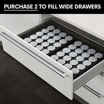 Coffee Pod Holder Compatible With Nespresso Vertuo Capsules (20 Slots) - Nespresso Vertuo Pod Holder - Nespresso Pods Holder Drawer Organizer - Nespresso Pod Storage for Nespresso Vertuoline Capsules