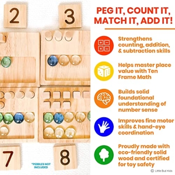 LITTLE BUD KIDS Counting Pegs Montessori Math Set