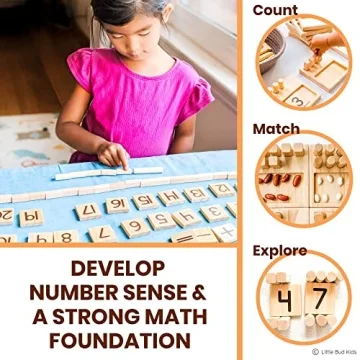 LITTLE BUD KIDS Counting Pegs Montessori Math Set