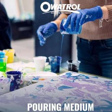 OWATROL Easy Flow Paint Additive Premium, Medium for Acrylic Paint Pouring Art, Water-Based Acrylic Paint Conditioner to Eliminate Brush and Roller Marks 0.66 US Gal (2.5L)