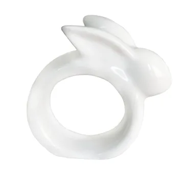 Easter Bunny Napkin Rings Set of 6 for Spring Decor