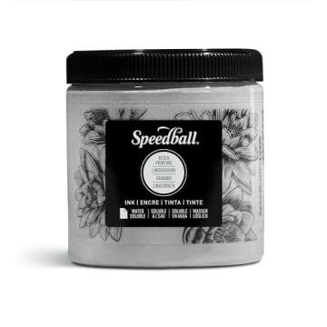 Speedball 3814 Non-Toxic Block Printing Ink – Bold & Satin Finish, 8 Fl. Oz.