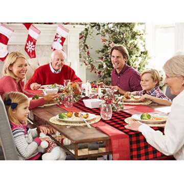 Buffalo Plaid Table Runner for Christmas Table Decor