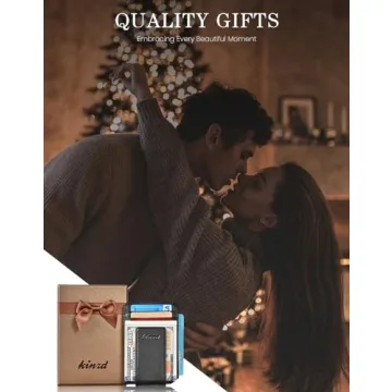 Kinzd Leather RFID Blocking Money Clip Wallet for Minimalists