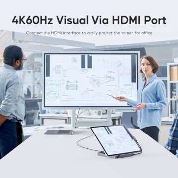 USB C Hub for iPad Pro, PULWTOP Docking Station for iPad, 4K@60Hz HDMI, 100W PD Aluminum Hub with SSD Enclosure, Stand Dock for iPad, iPad Hub for iPad Pro/iPad Mini 6th Gen,not support lightning port