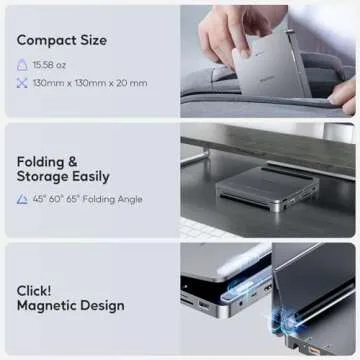 USB C Hub for iPad Pro, PULWTOP Docking Station for iPad, 4K@60Hz HDMI, 100W PD Aluminum Hub with SSD Enclosure, Stand Dock for iPad, iPad Hub for iPad Pro/iPad Mini 6th Gen,not support lightning port