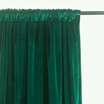 Roslynwood Velvet Curtains in Dark Green Thermal Insulated