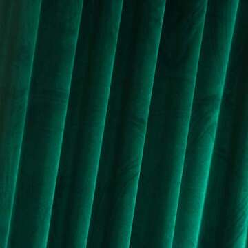 Roslynwood Velvet Curtains in Dark Green Thermal Insulated