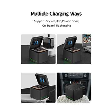 TELEISN 3-Port USB Charger Hub for DJI Osmo Action Camera