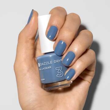 Dazzle Dry Nail Lacquer - Varsity Blues Full Coverage Cream