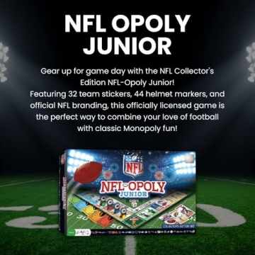 NFL-Opoly Junior Board Game for Ages 6+ - Collector's Edition