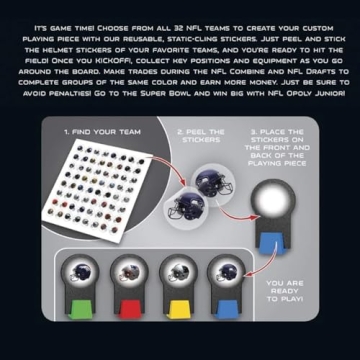 NFL-Opoly Junior Board Game for Ages 6+ - Collector's Edition