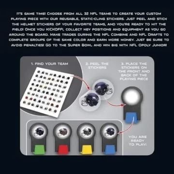 NFL-Opoly Junior Board Game for Ages 6+ - Collector's Edition