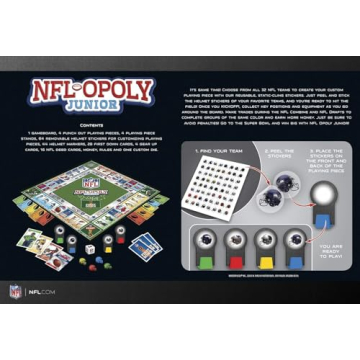 NFL-Opoly Junior Board Game for Ages 6+ - Collector's Edition
