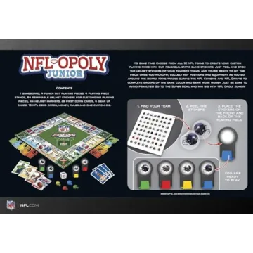 NFL-Opoly Junior Board Game for Ages 6+ - Collector's Edition