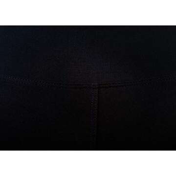 Leggings Depot Womens ActiveFlex 5" Waistband High Waisted Active Leggings Pants (Black, Large)
