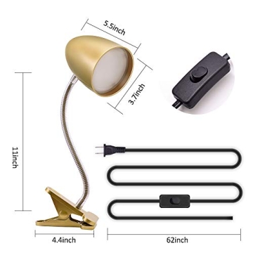 Energetic Clip-On LED Desk Lamp for Reading and Work