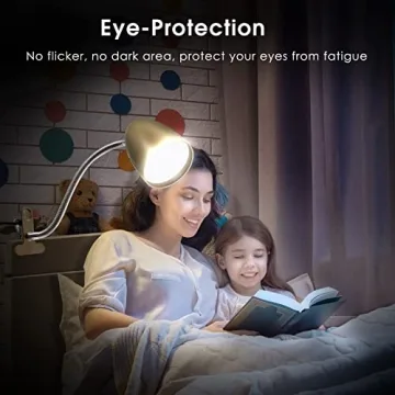 Energetic Clip-On LED Desk Lamp for Reading and Work