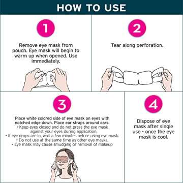 MegRhythm by Kao Gentle Steam Eye Mask, Lavender, Rejuvenates Eyes, Reduces the look of puffy eyes, Dermatologist and Ophthalmologist Tested, 5 Count