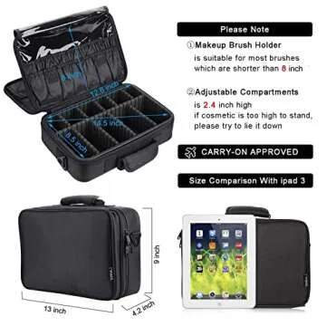 VASKER Makeup Travel Organizer for Professionals and Enthusiasts