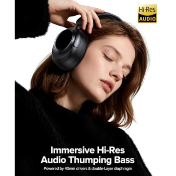 Hybrid Active Noise Cancelling Headphones with 120Hrs Playtime