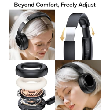 Hybrid Active Noise Cancelling Headphones with 120Hrs Playtime