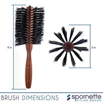 Spornette Boar Bristle Round Hair Brush for Perfect Shine
