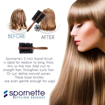 Spornette Boar Bristle Round Hair Brush for Perfect Shine