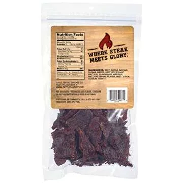 Cattleman's Cut Peppered Steakhouse Beef Jerky 10 Ounce